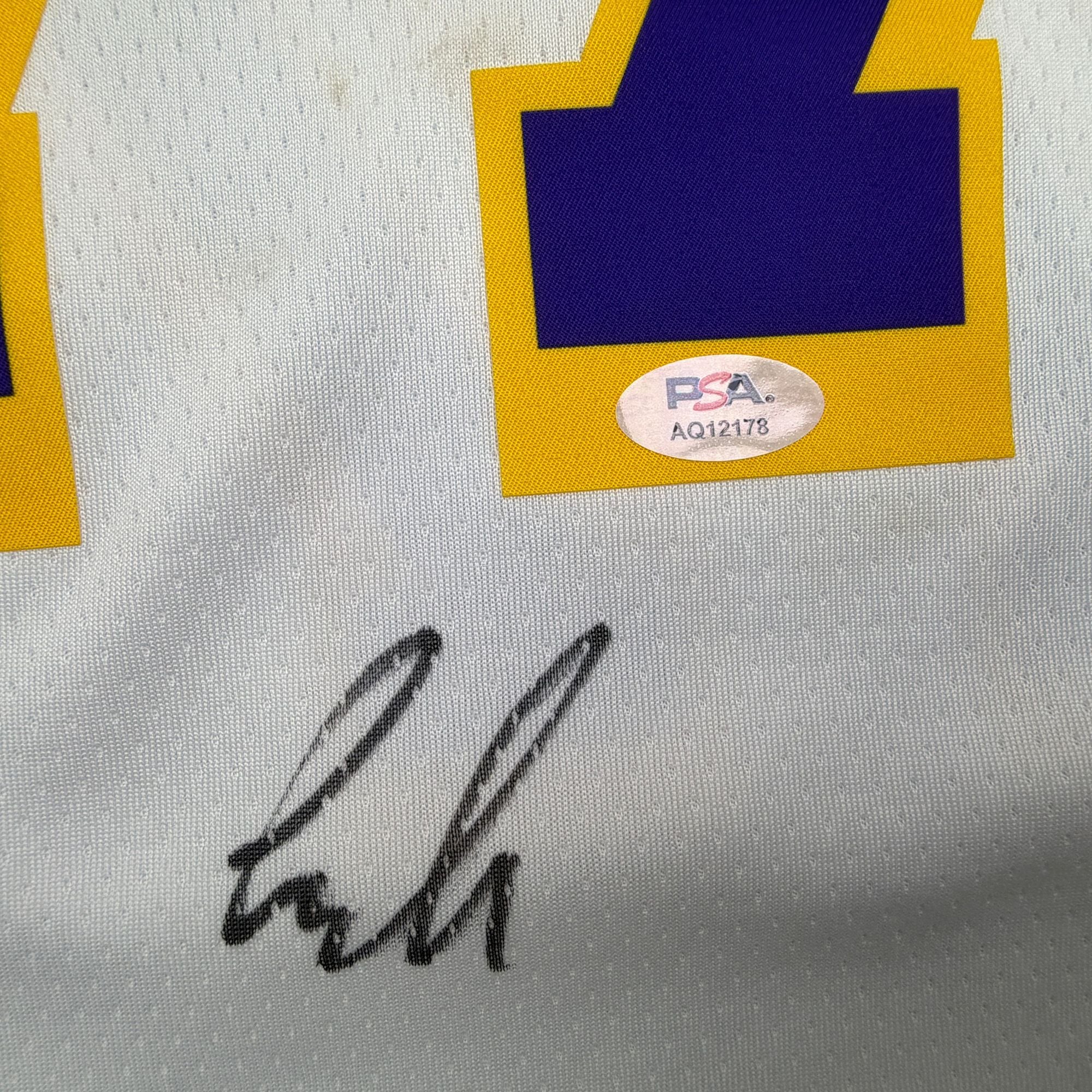 Autographed/Signed Luka Doncic Los Angeles Lakers White Authentic Basketball Jersey PSA/DNA COA