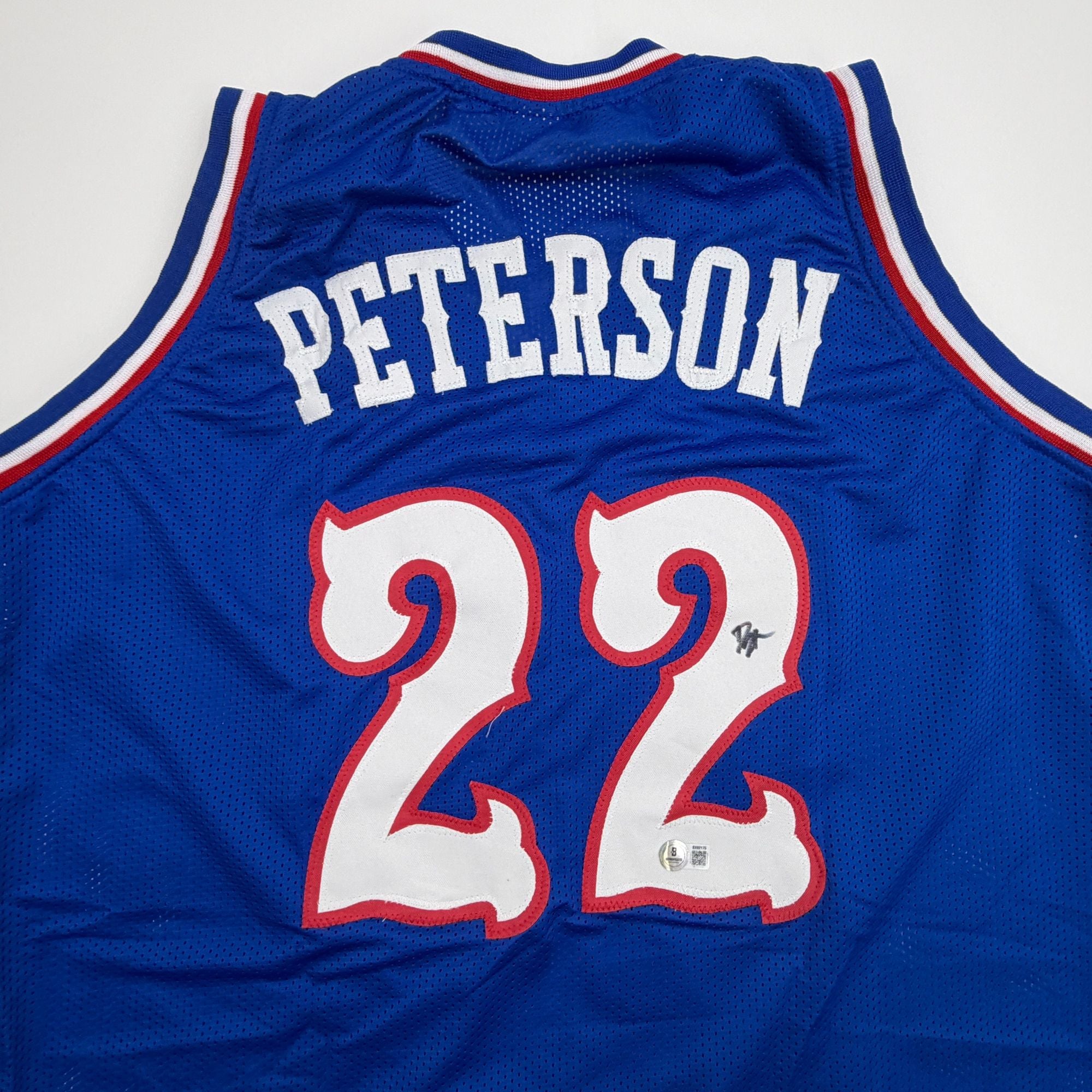 Autographed/Signed Darryn Peterson Kansas Blue College Basketball Jersey Beckett BAS COA