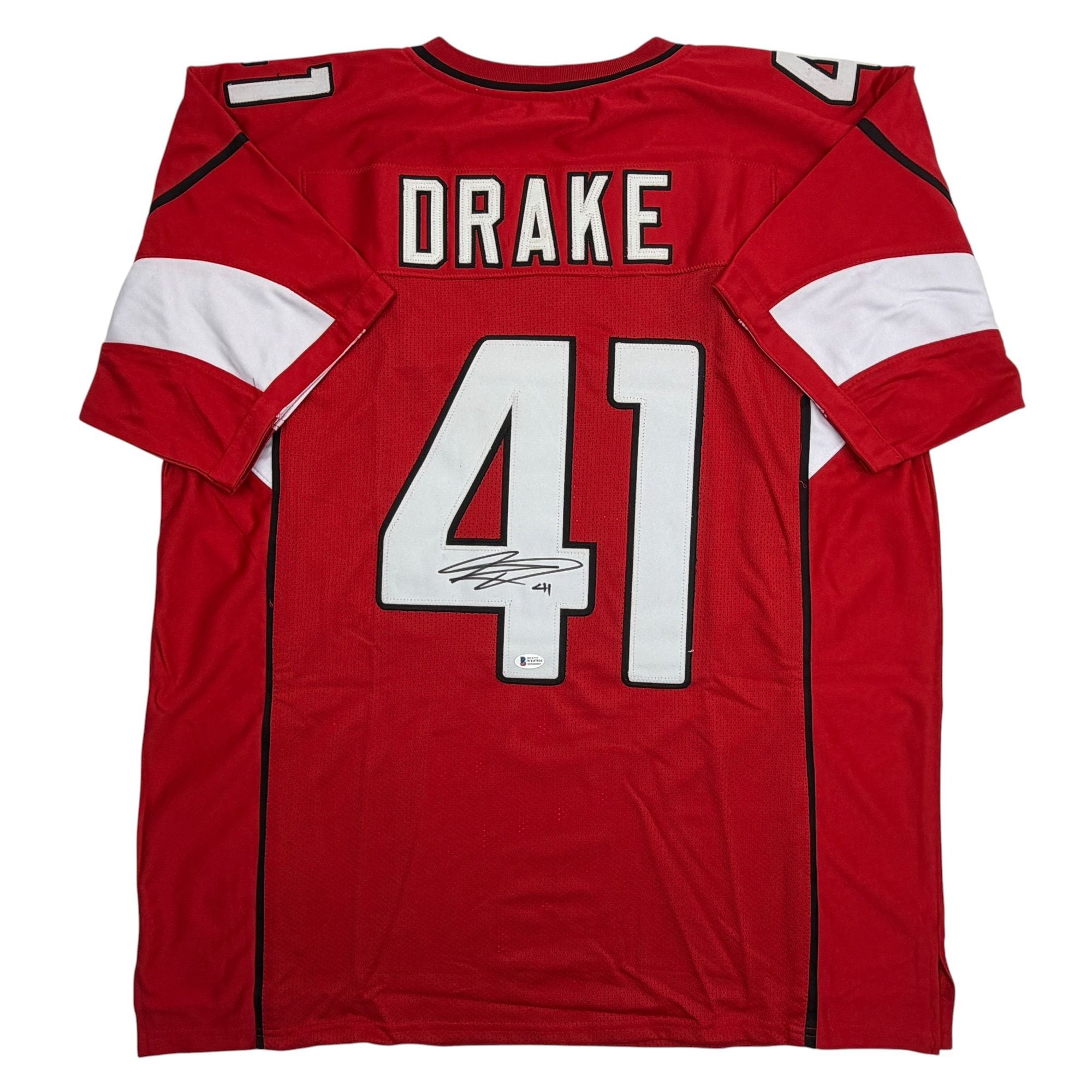 Autographed/Signed Kenyan Drake Arizona Red Football Jersey Beckett BAS COA