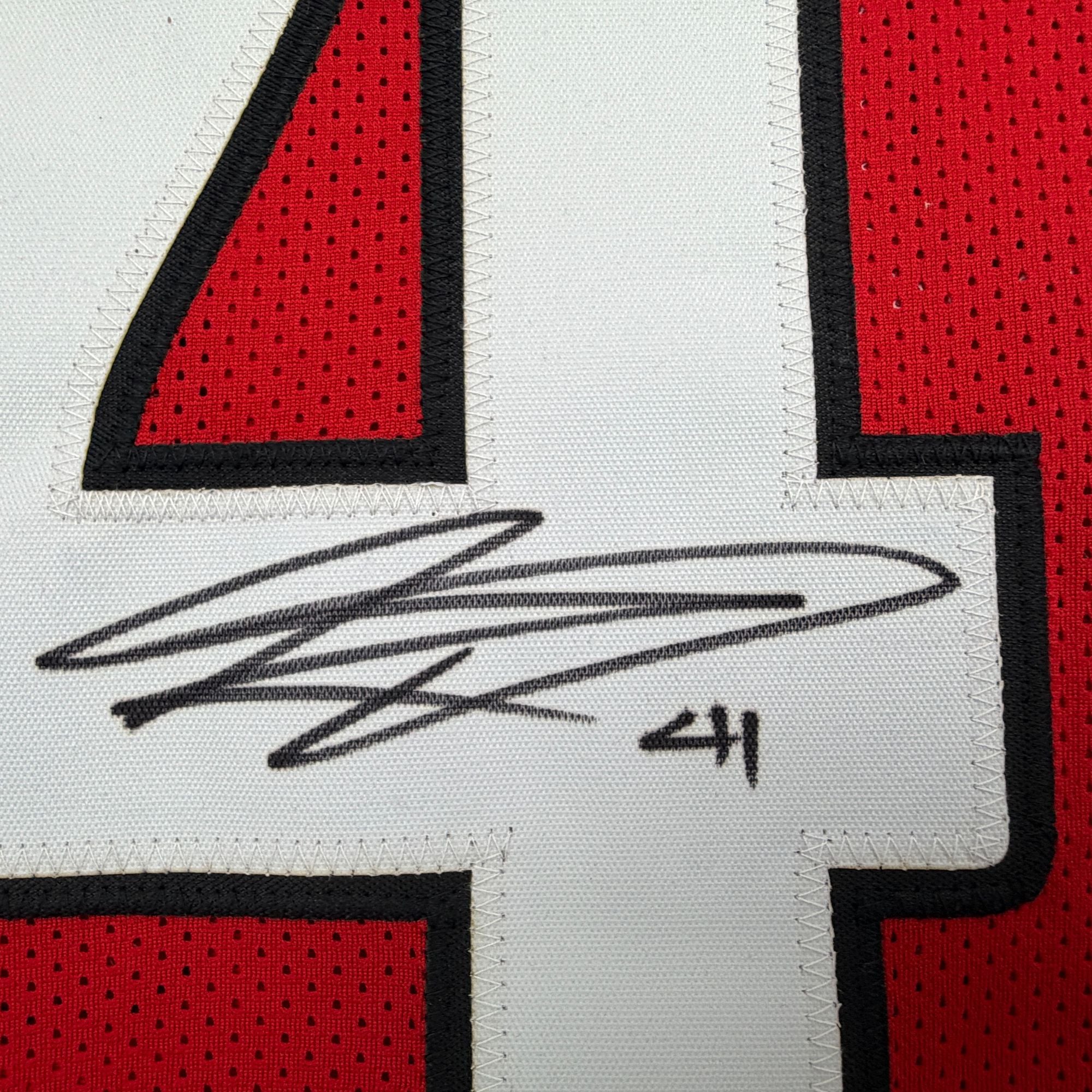 Autographed/Signed Kenyan Drake Arizona Red Football Jersey Beckett BAS COA