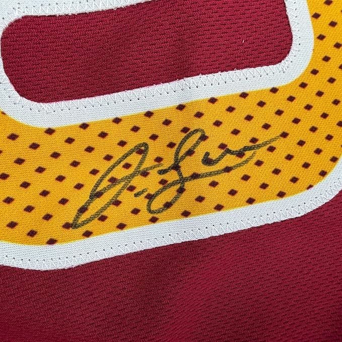 Framed Autographed/Signed Jaylin Lane 35x39 Washington Maroon Football Jersey JSA COA