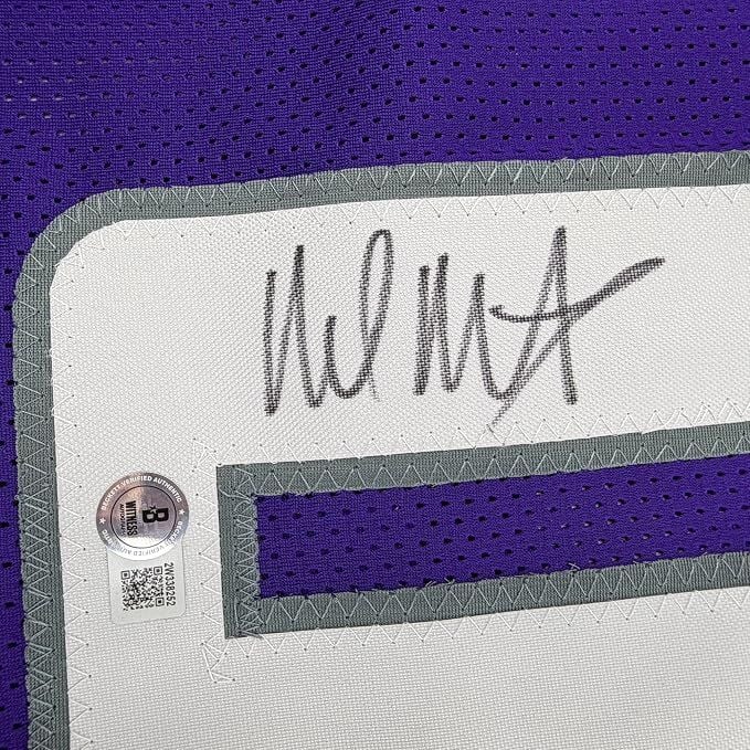 Framed Autographed/Signed Malik Monk 35x39 Sacramento Purple Basketball Jersey Beckett BAS COA
