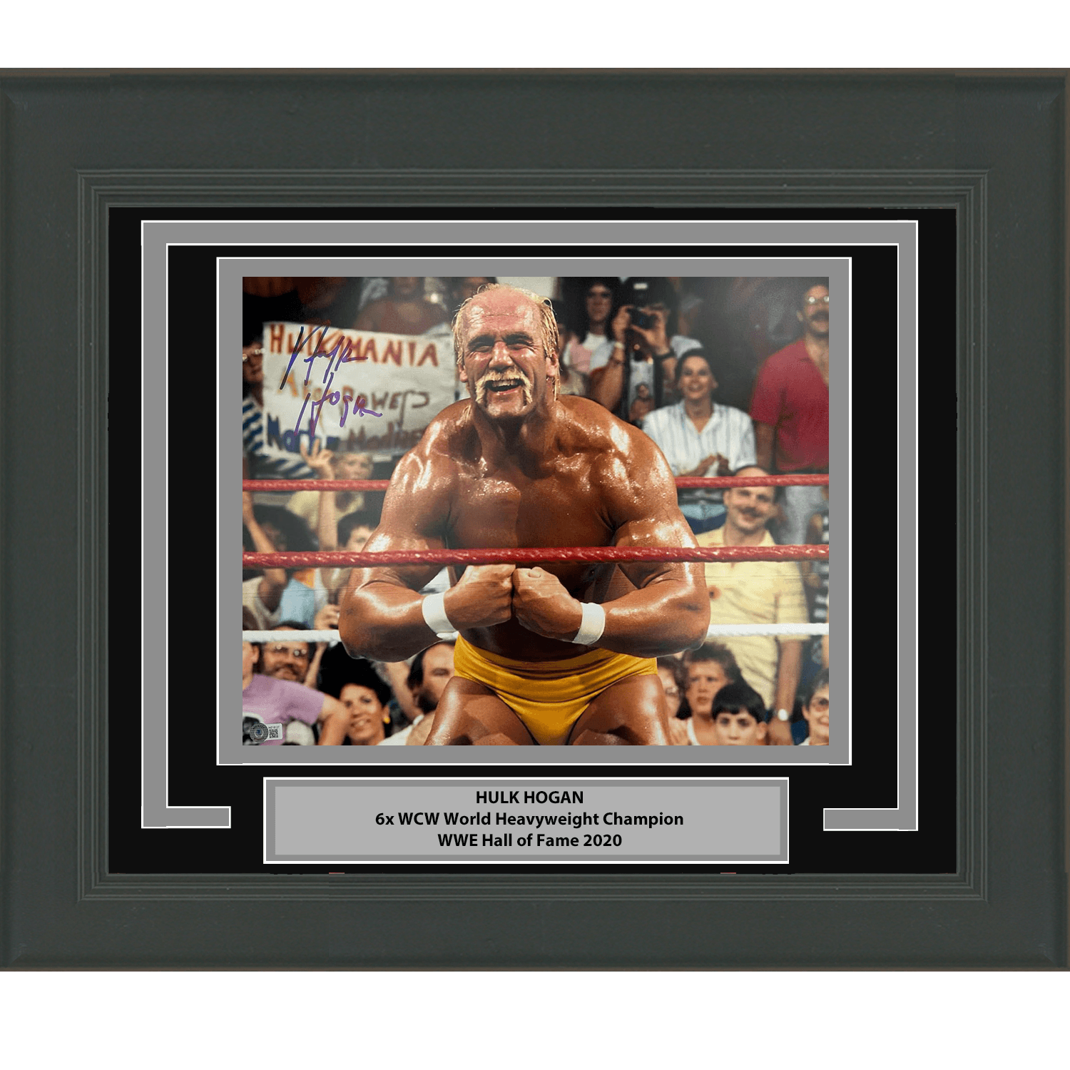 Framed Autographed/Signed Hulk Hogan 16x20 WWE WWF Hulkamania Wrestling Photo Beckett BAS COA #12