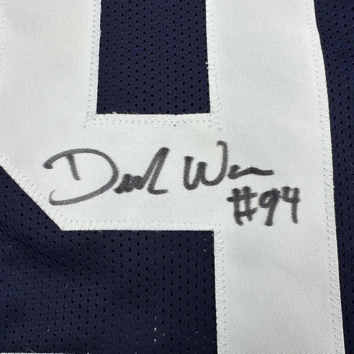 Framed Autographed/Signed Demarcus Ware 35x39 Dallas Thanksgiving Day Football Jersey Beckett BAS COA