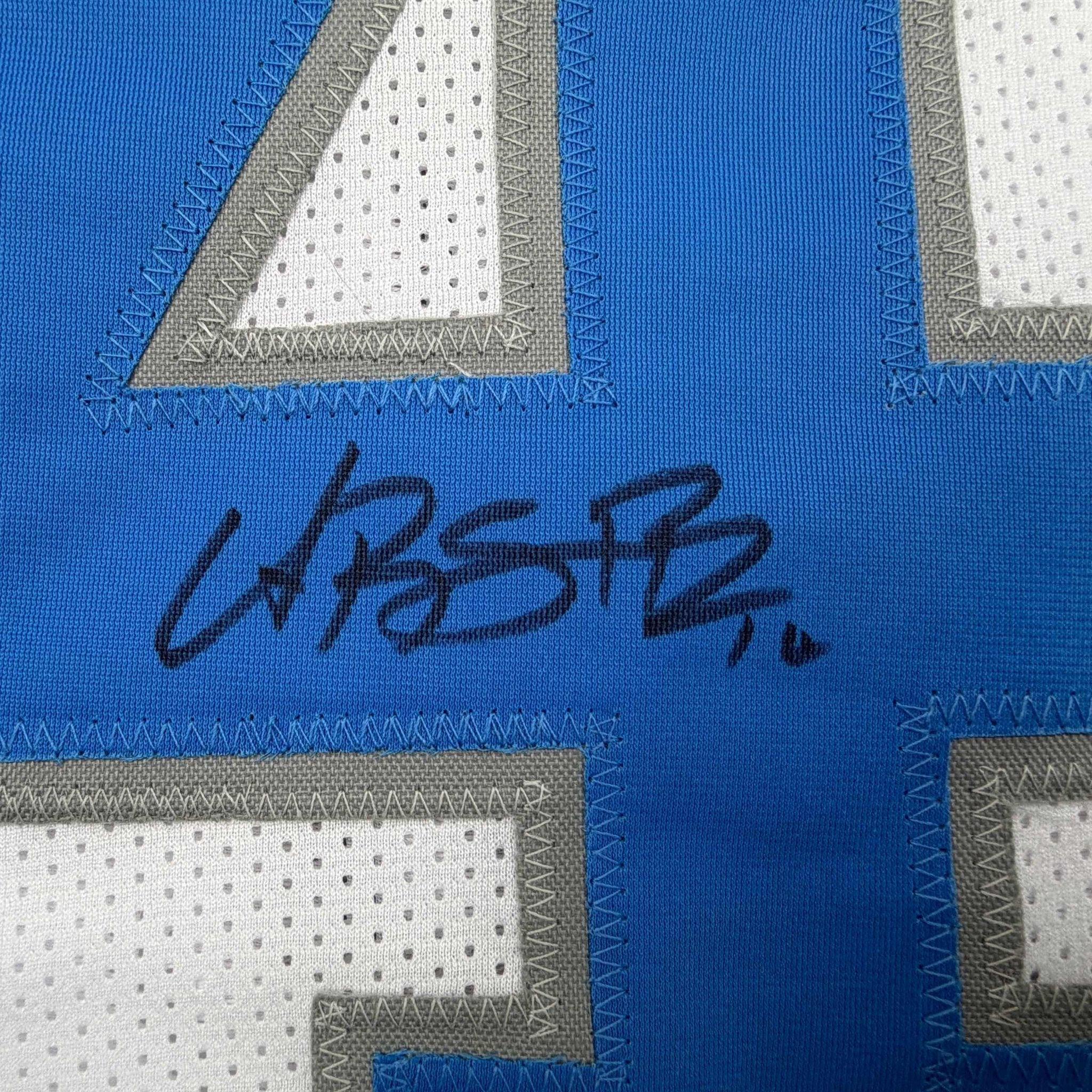 Autographed/Signed Amon-Ra St. Brown Detroit White Football Jersey Beckett BAS COA