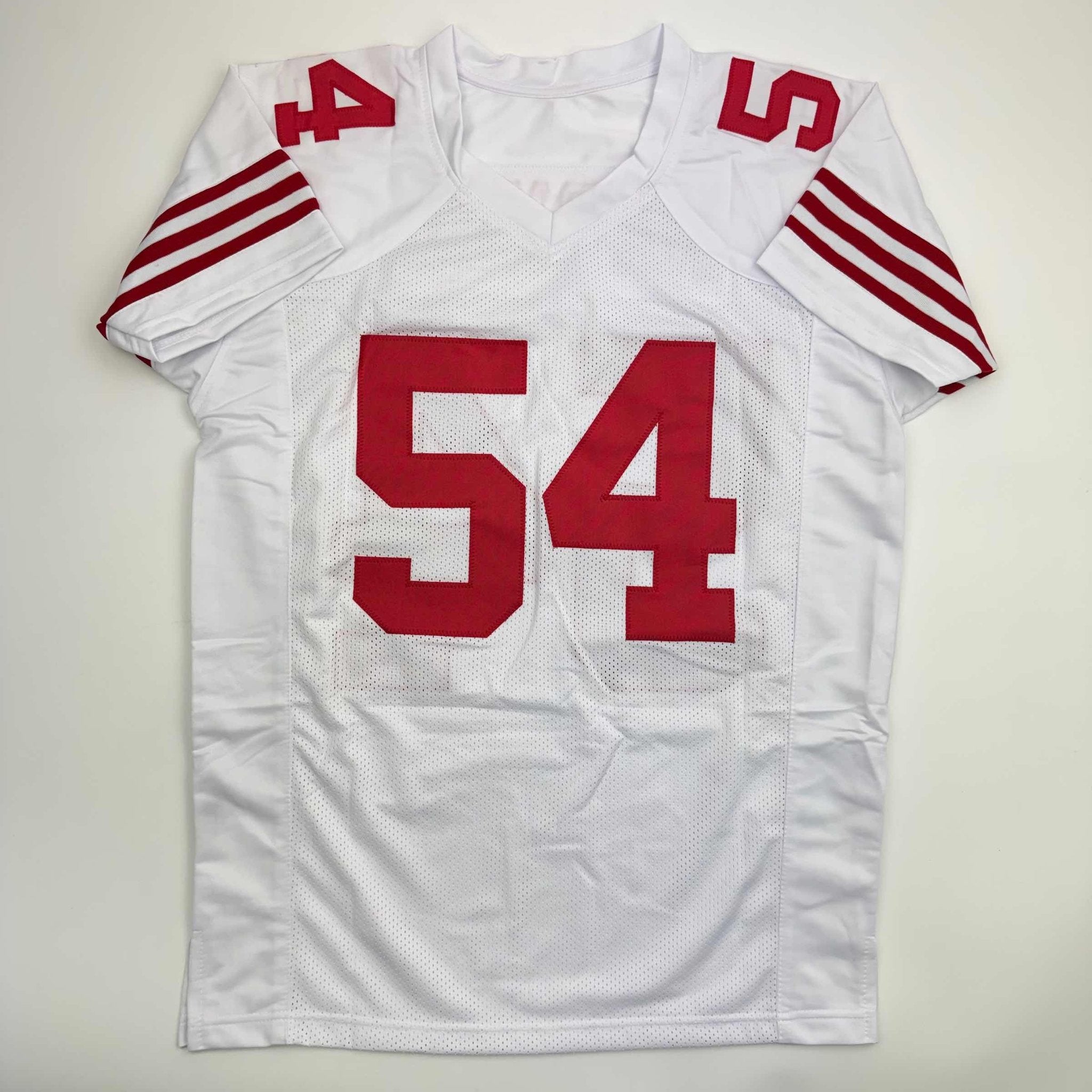 Autographed/Signed Fred Warner San Francisco White Football Jersey Beckett BAS COA