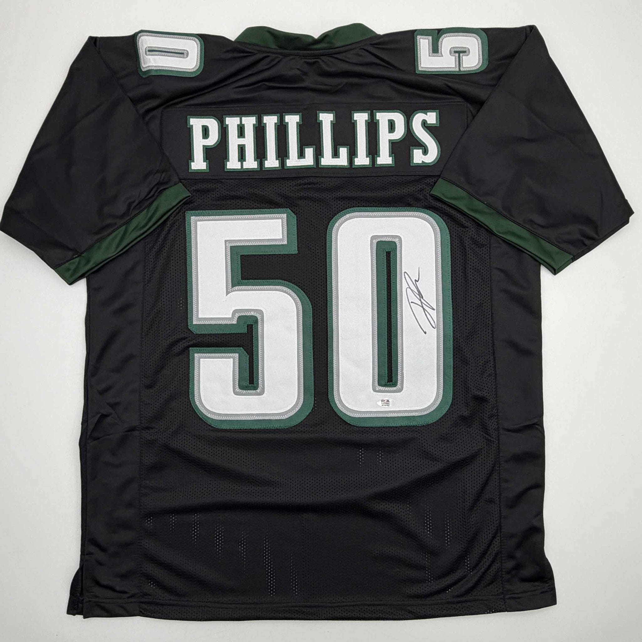 Autographed/Signed Jaelan Phillips Philadelphia Black Football Jersey PSA/DNA COA