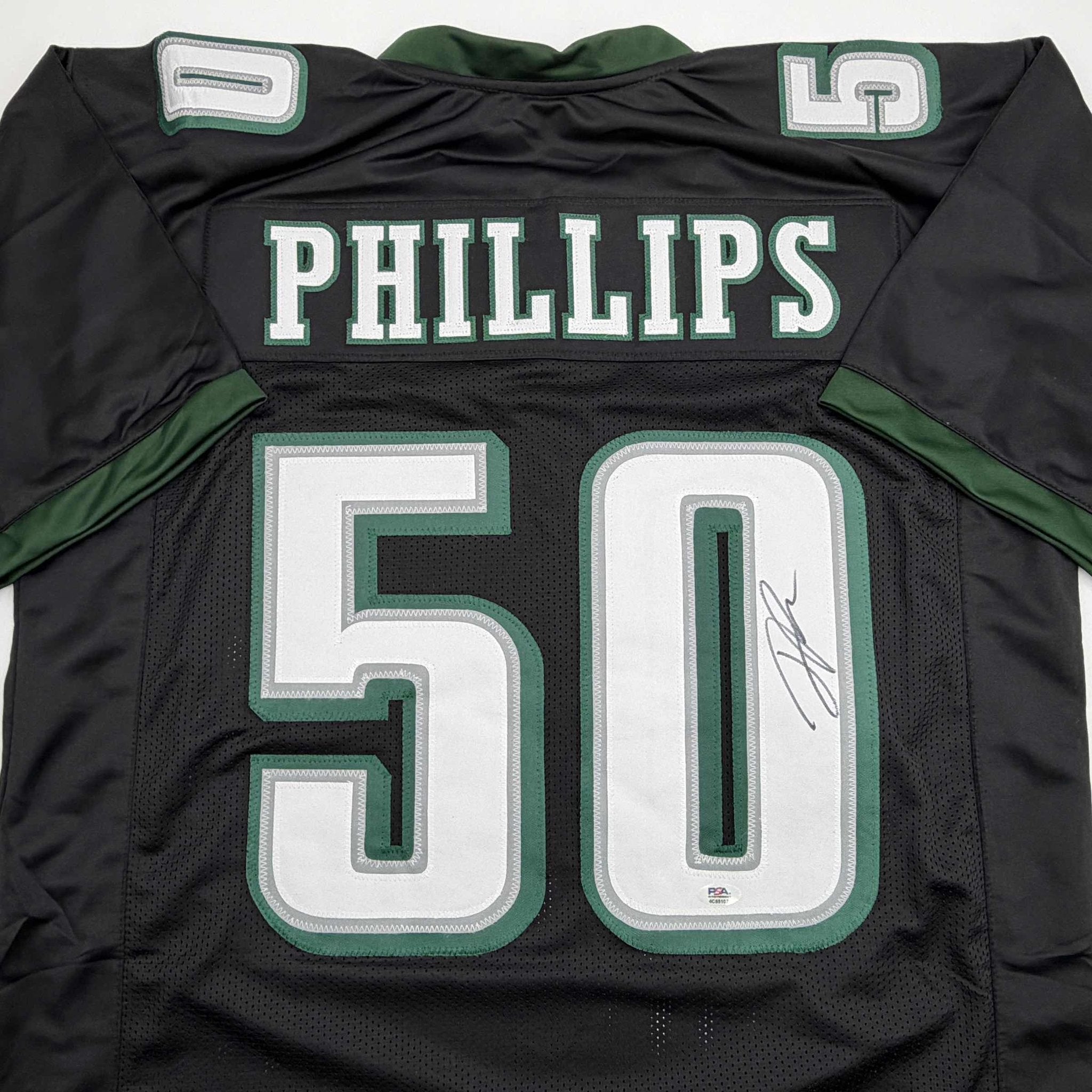Autographed/Signed Jaelan Phillips Philadelphia Black Football Jersey PSA/DNA COA