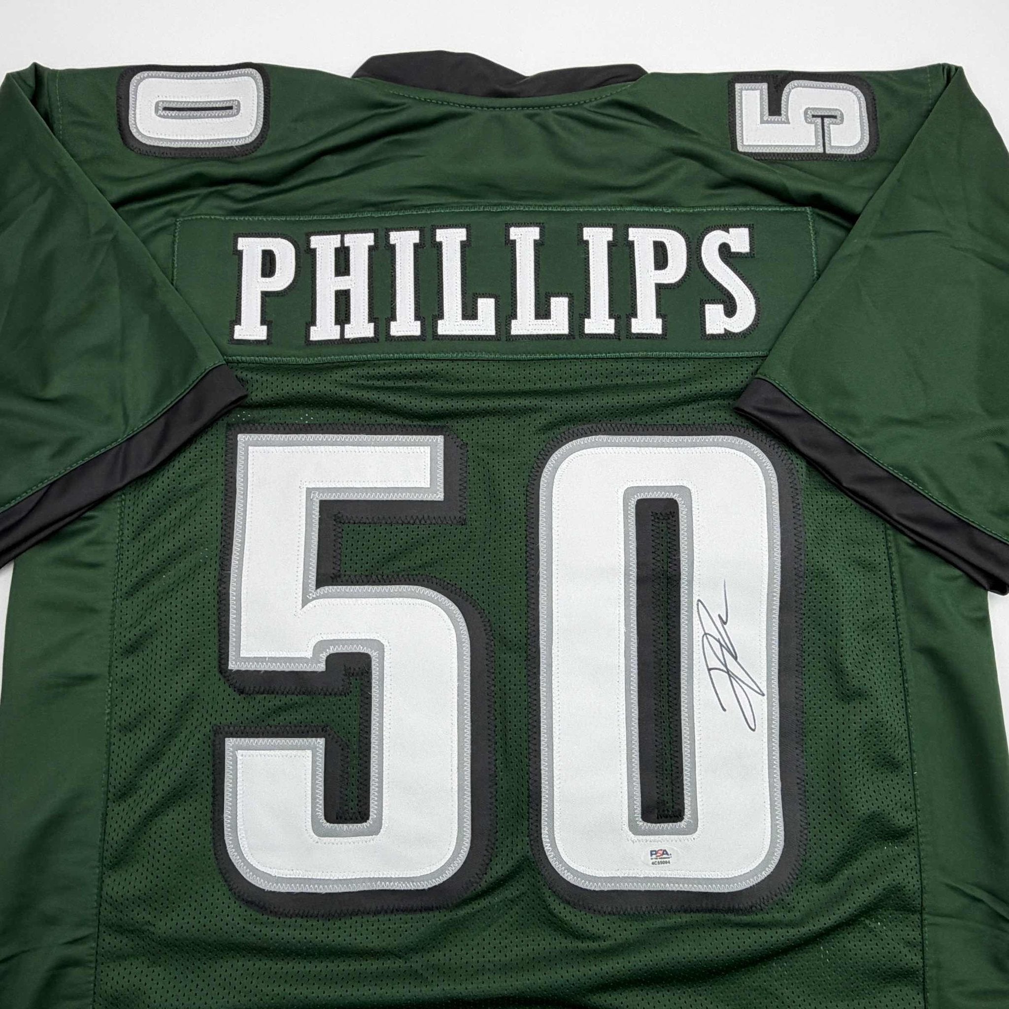 Autographed/Signed Jaelan Phillips Philadelphia Midnight Green Football Jersey PSA/DNA COA