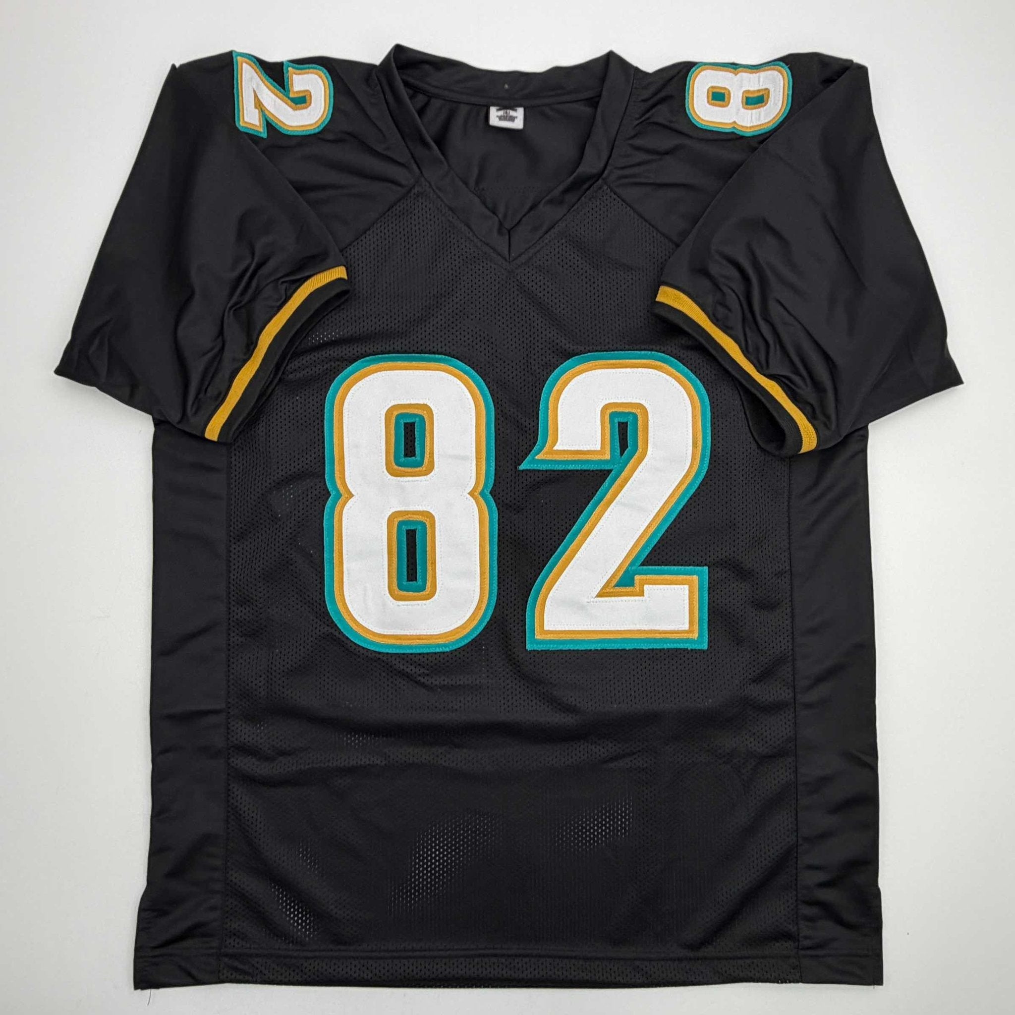Autographed/Signed Jimmy Smith Jacksonville Black Football Jersey Beckett BAS COA