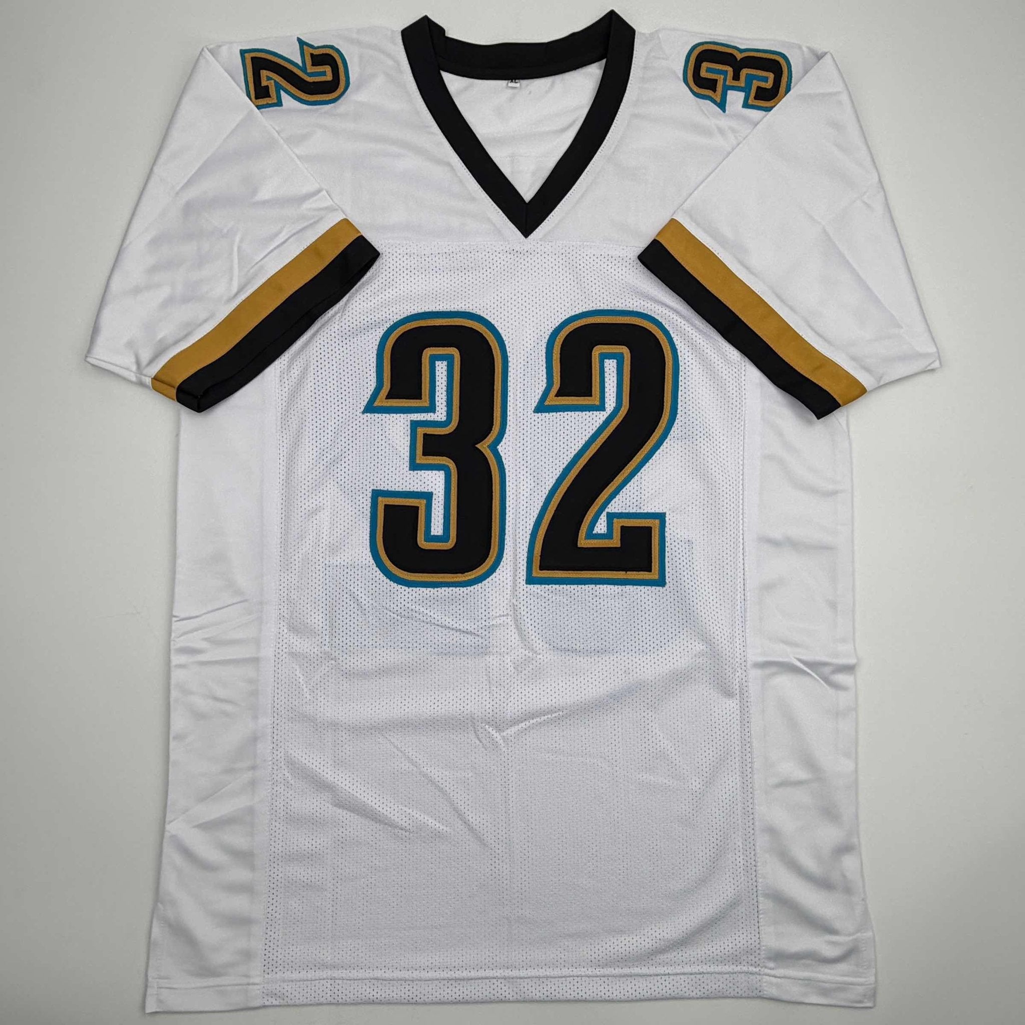 Autographed/Signed Maurice Jones-Drew Jacksonville White Football Jersey Beckett BAS COA