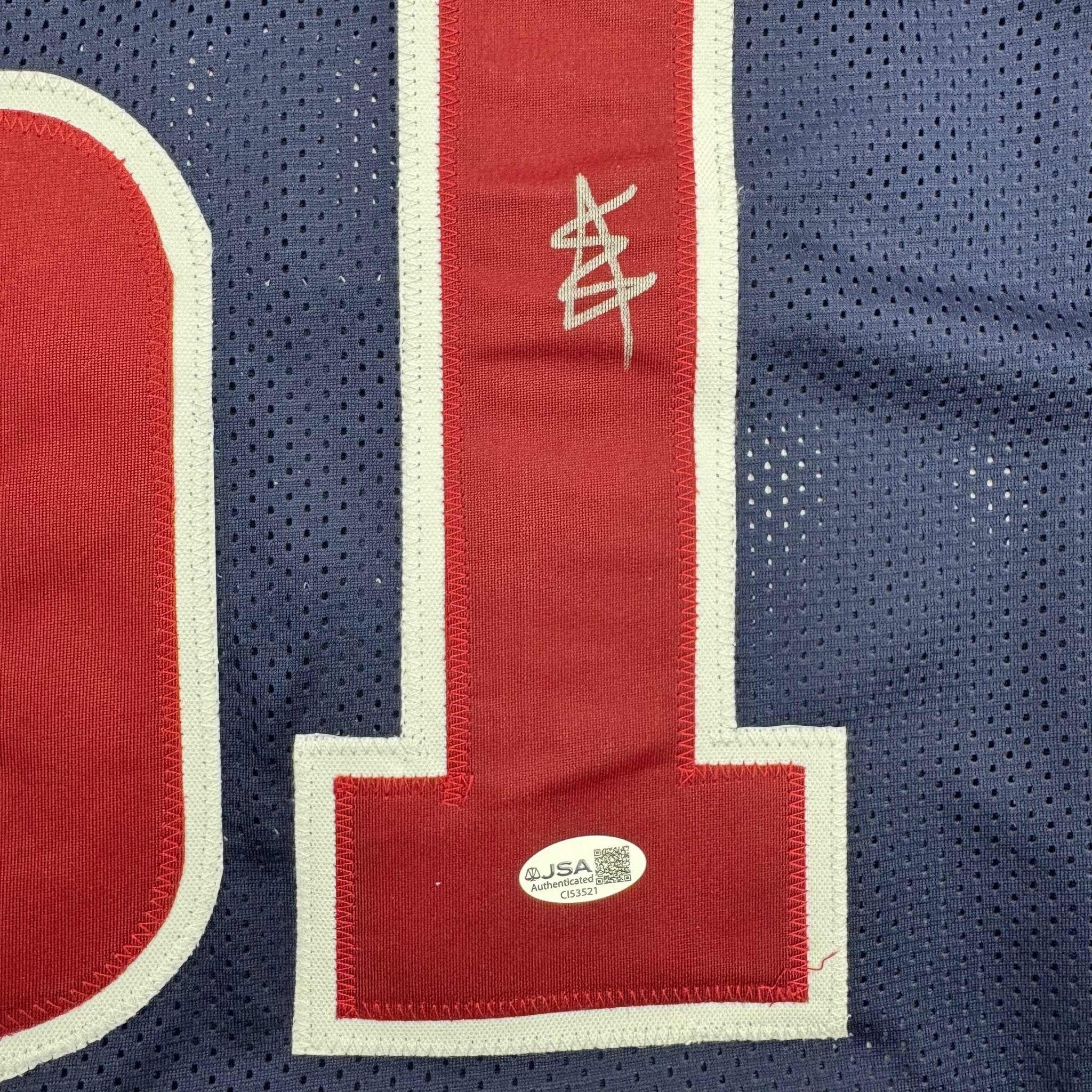 Autographed/Signed Will Anderson Jr. Houston Blue Alternate Football Jersey JSA COA