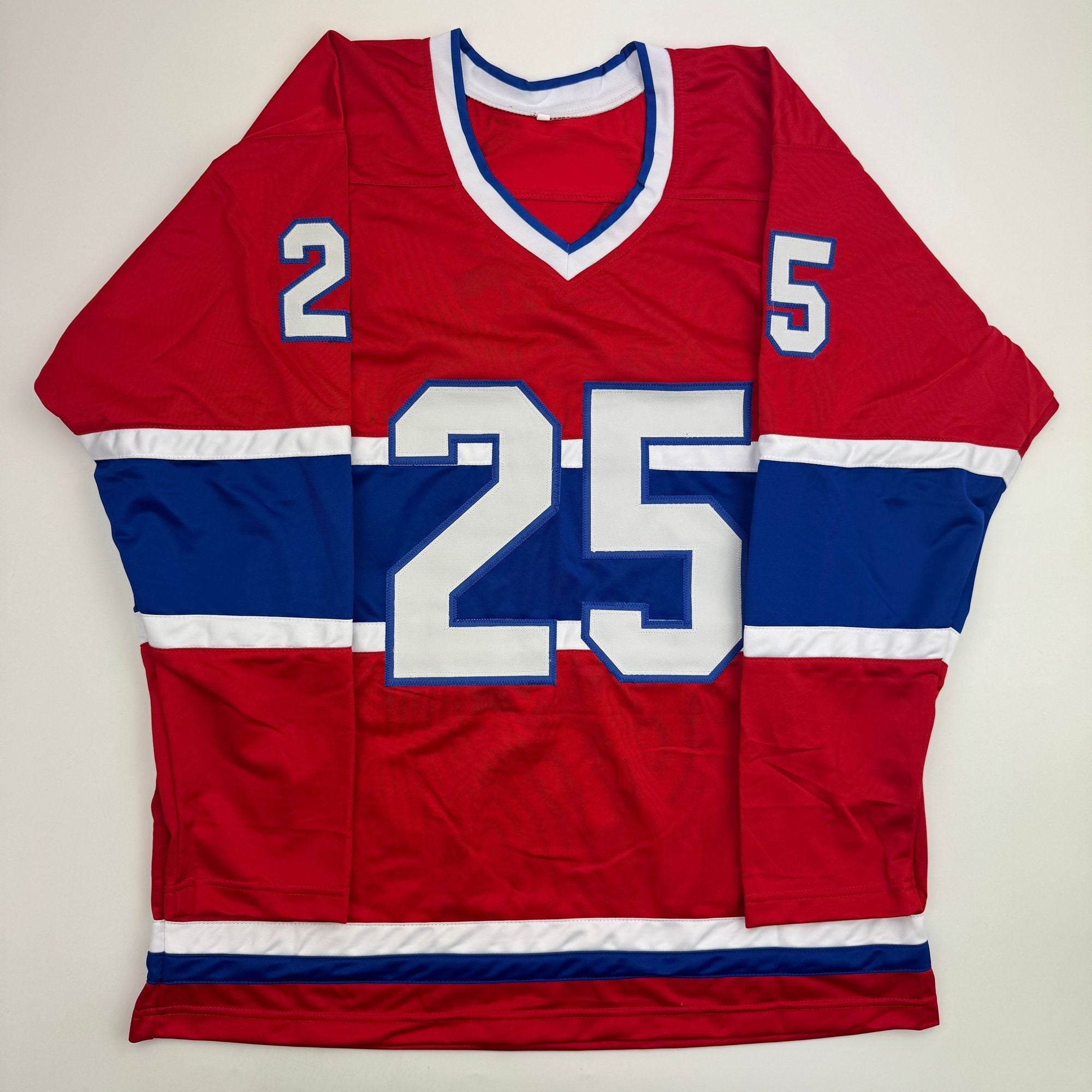 Autographed/Signed Jacques Lemaire Montreal Red Hockey Jersey Beckett BAS COA