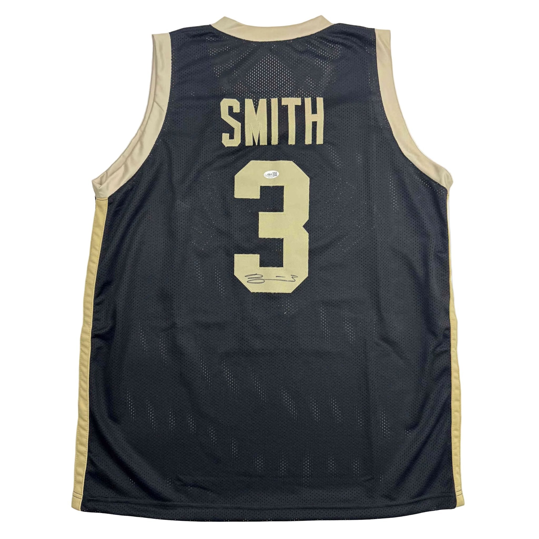 Autographed/Signed Braden Smith Purdue Black College Basketball Jersey JSA COA