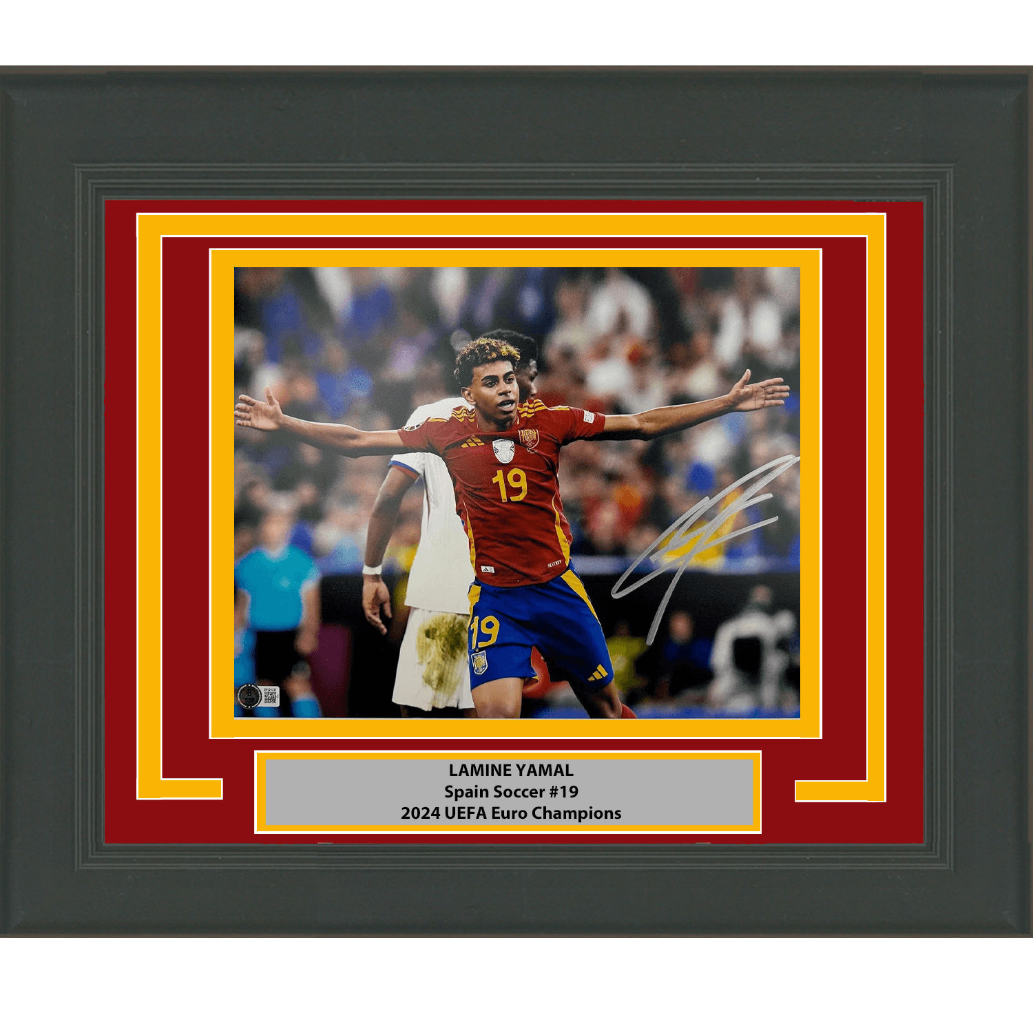 Framed Autographed/Signed Lamine Yamal Spain 11x14 Soccer World Cup Photo Beckett BAS COA #6