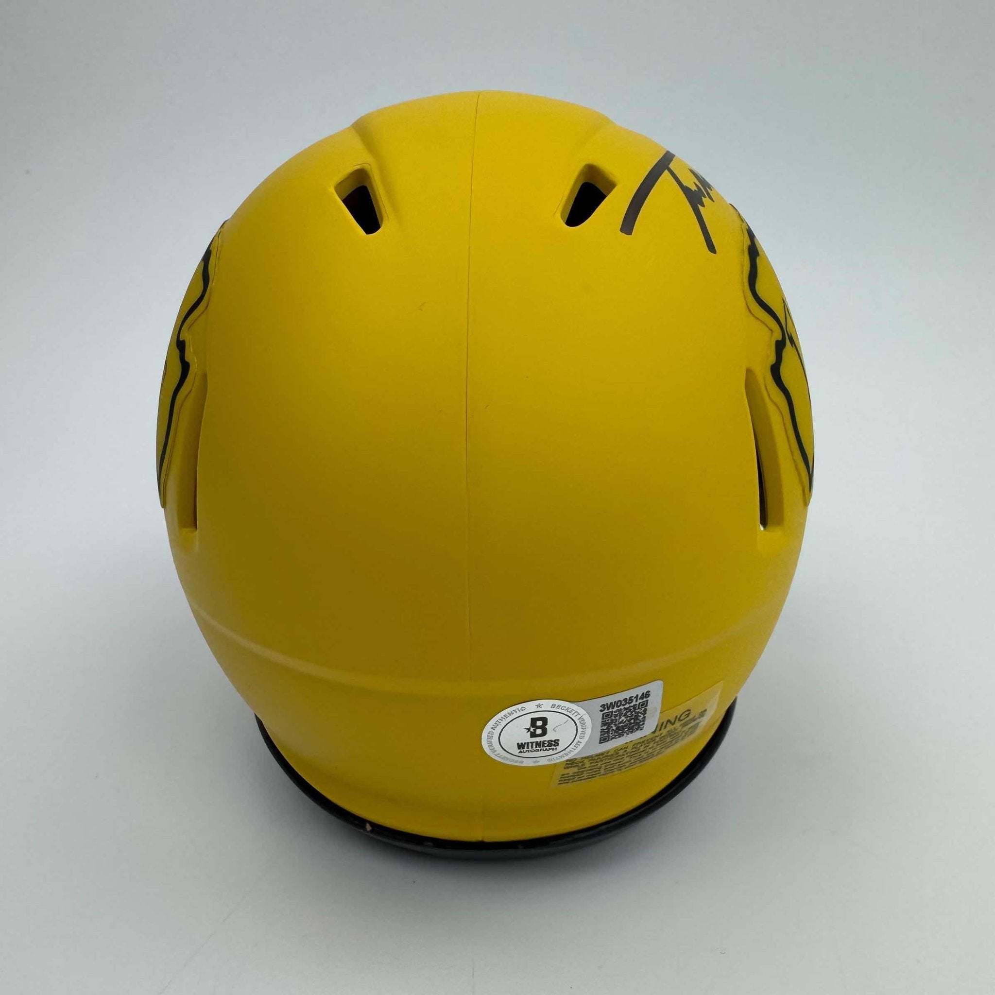 Autographed/Signed Trent McDuffie Kansas City Chiefs Yellow Rave Mini Football Helmet Beckett BAS COA