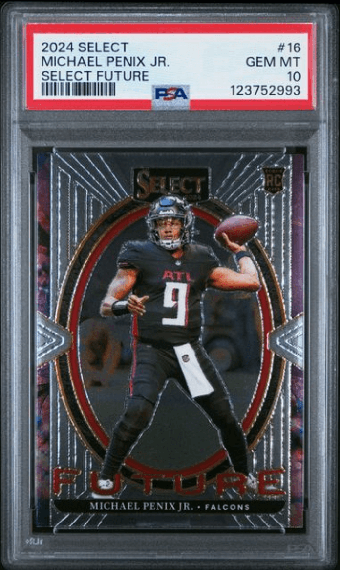 Graded 2024 Panini Select Michael Penix Jr #16 Select Future Rookie RC Football Card PSA 10 Gem Mint