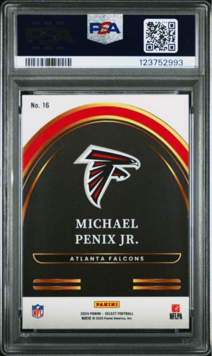 Graded 2024 Panini Select Michael Penix Jr #16 Select Future Rookie RC Football Card PSA 10 Gem Mint