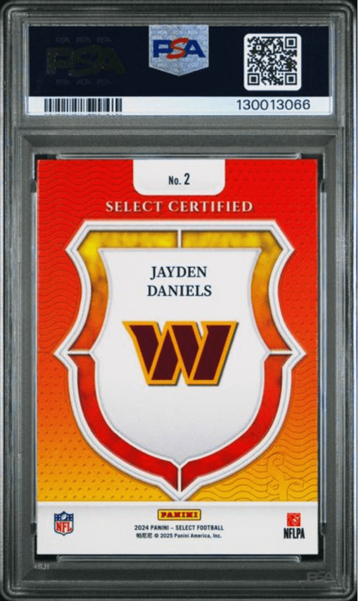 Graded 2024 Panini Select Jayden Daniels #2 Select Certified Rookie RC Football Card PSA 10 Gem Mint