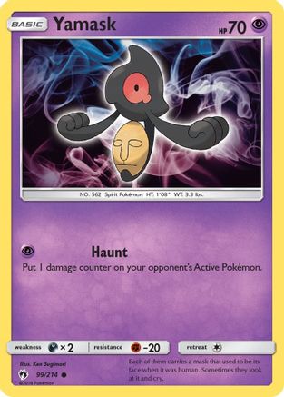 Yamask 099/214 - SM  Lost Thunder Reverse Holofoil