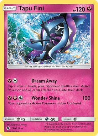 Tapu Fini 151/214 - SM  Lost Thunder Holofoil