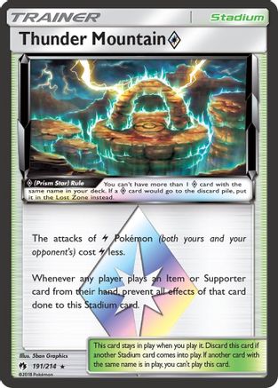 Thunder Mountain Prism Star 191/214 - SM  Lost Thunder Holofoil