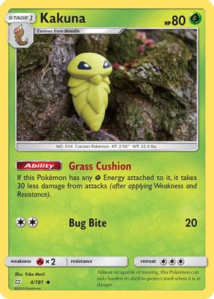 Kakuna 004/181 - SM  Team Up Reverse Holofoil