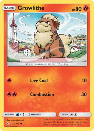 Growlithe 021/214 - SM  Unbroken Bonds