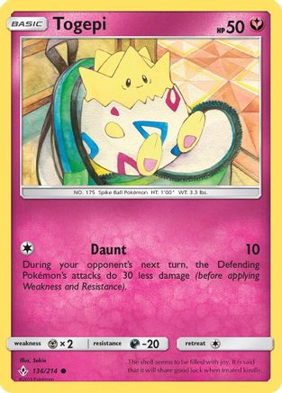 Togepi 136/214 - SM  Unbroken Bonds
