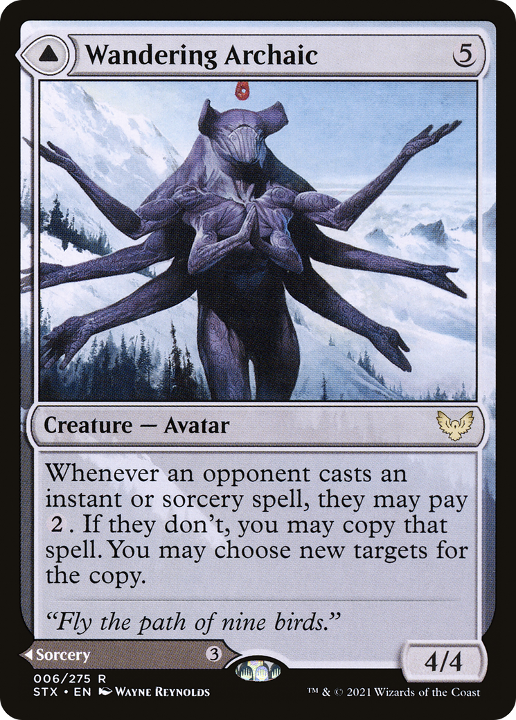 Wandering Archaic // Explore the Vastlands (STX-006) - Strixhaven: School of Mages Foil