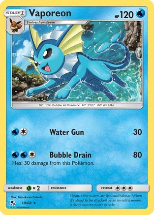 Vaporeon 018/68 - Hidden Fates Holofoil