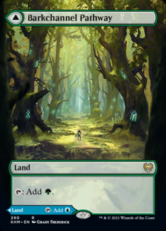 Barkchannel Pathway // Tidechannel Pathway (KHM-290) - Kaldheim: (Showcase) (Borderless) Foil