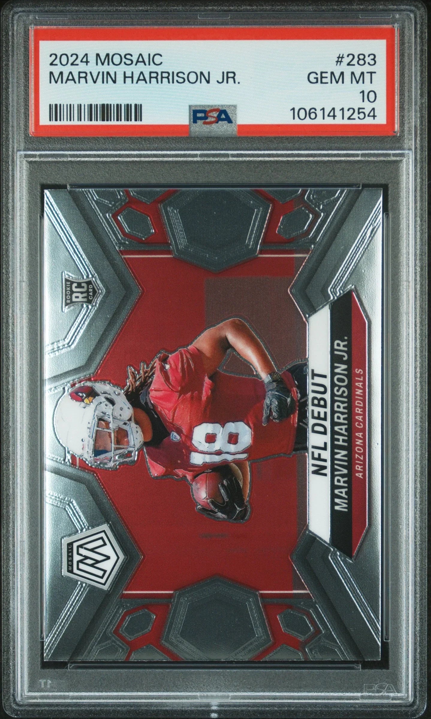 Graded 2024 Panini Mosaic Marvin Harrison Jr #283 Rookie RC Football Card PSA 10 Gem Mint