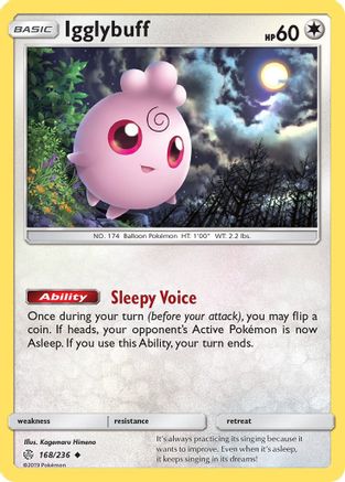 Igglybuff 168/236 - SM  Cosmic Eclipse Reverse Holofoil