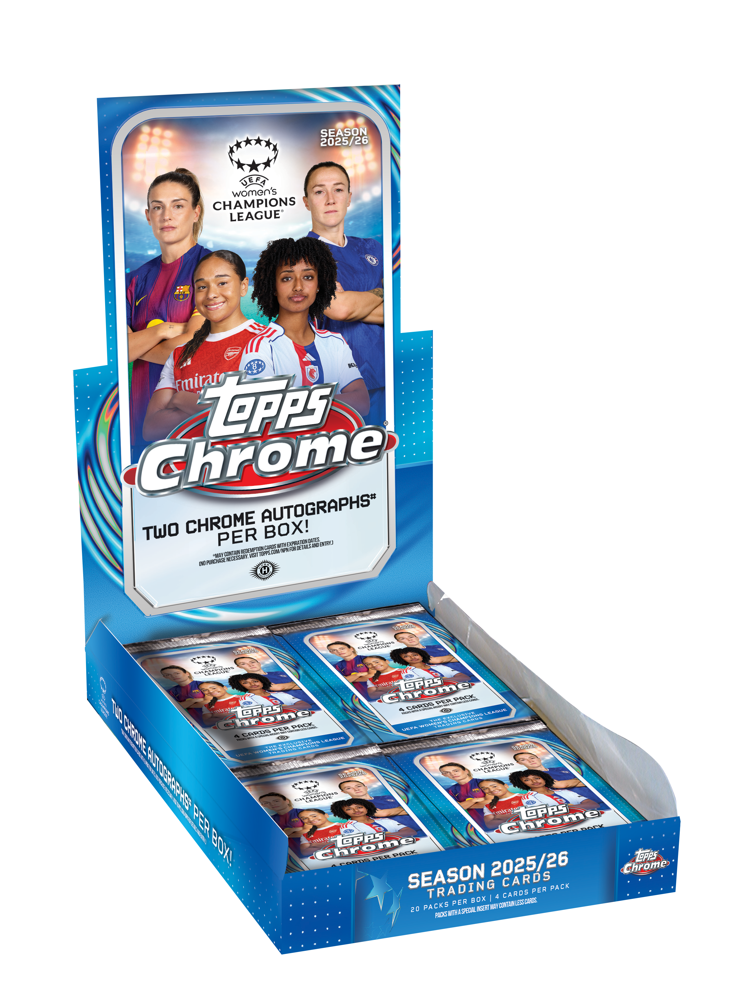 2025-26 Topps Chrome UEFA Women's Champions League Hobby Box