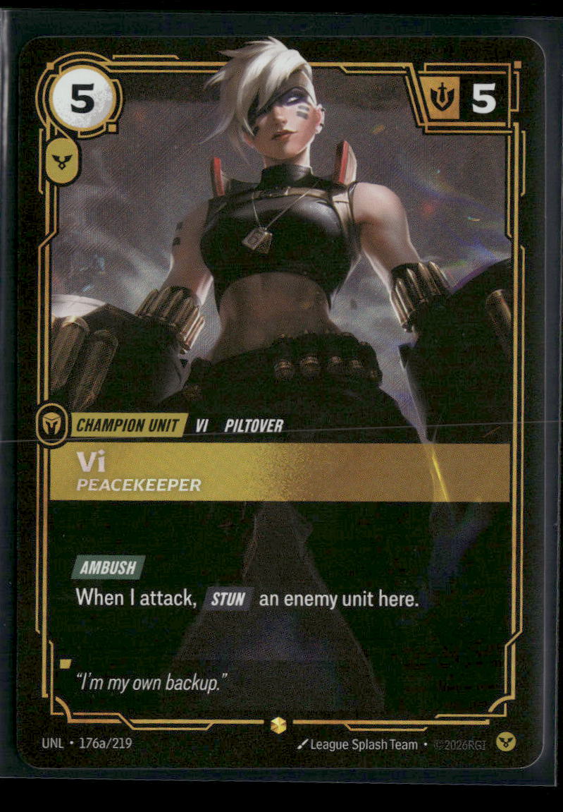 Vi, Peacekeeper (Alternate Art) #176a/219 Foil Showcase - Riftbound Unleashed