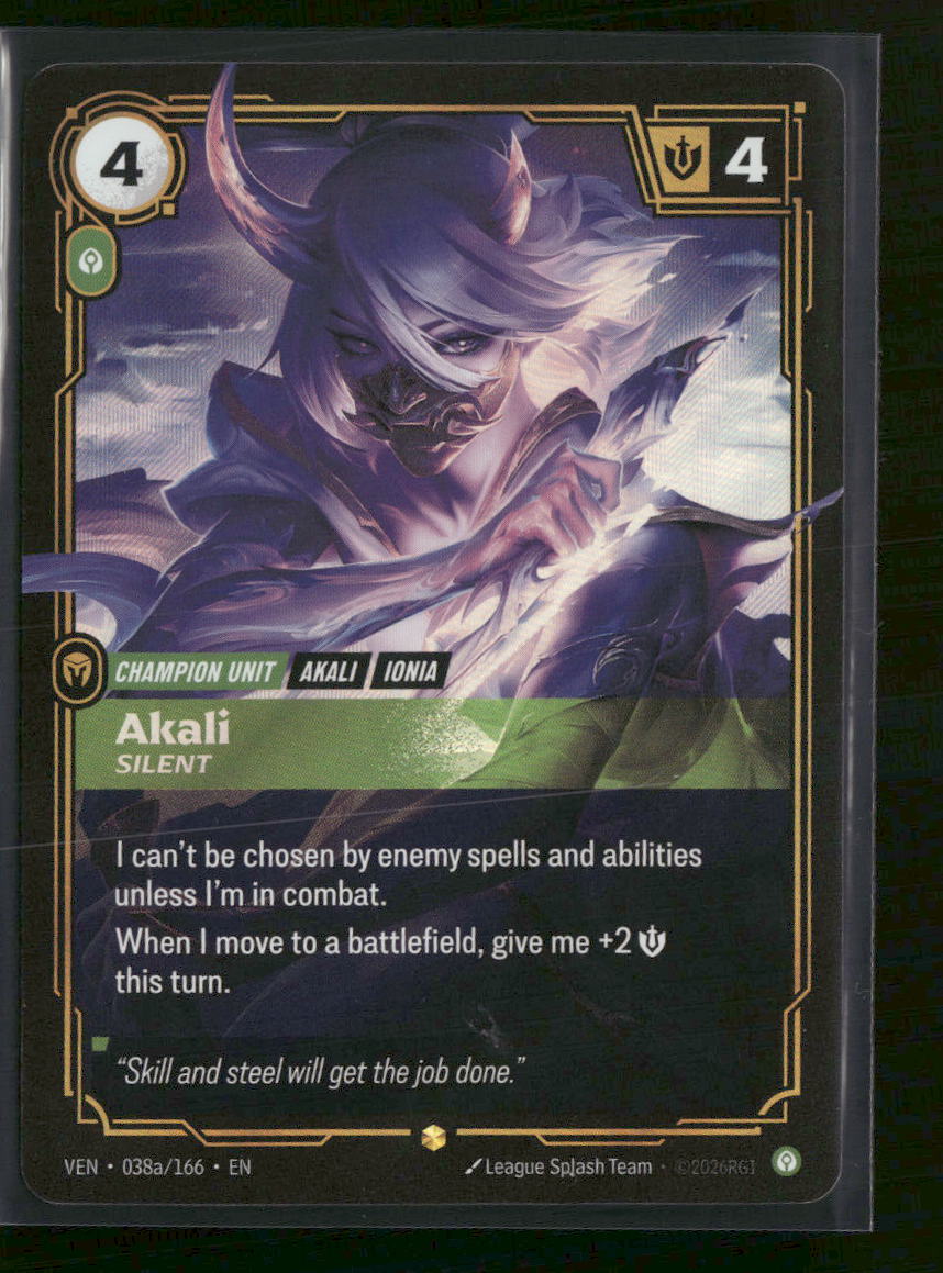 Akali (Alternate Art) #038a/166 Foil Showcase - Riftbound Vendetta