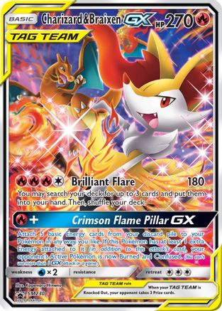 Charizard & Braixen GX SM230/248 - SM Promos Holofoil