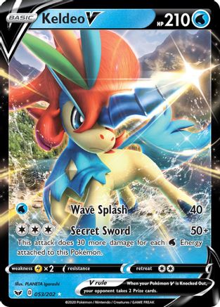 Keldeo V 053/202 - SWSH01 Sword & Shield Base Set Holofoil