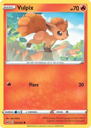 Vulpix 022/202 - SWSH01 Sword & Shield Base Set
