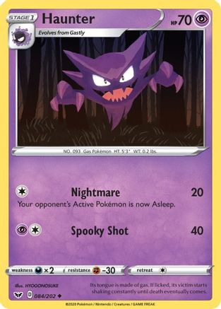Haunter 084/202 - SWSH01 Sword & Shield Base Set
