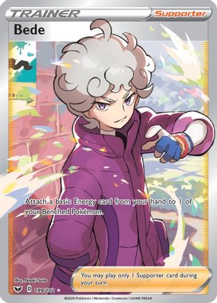 Bede (Full Art) 199/202 - SWSH01 Sword & Shield Base Set Holofoil