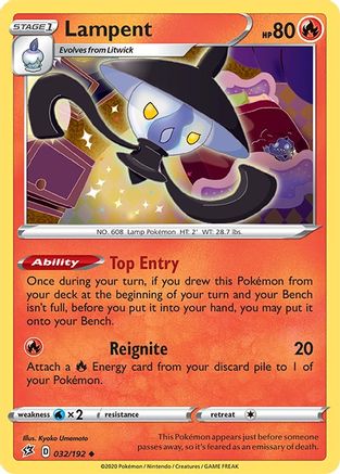Lampent 032/192 - SWSH02 Rebel Clash Reverse Holofoil