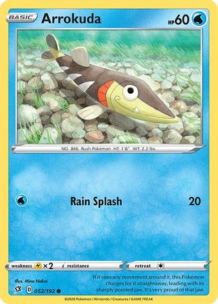 Arrokuda 052/192 - SWSH02 Rebel Clash Reverse Holofoil