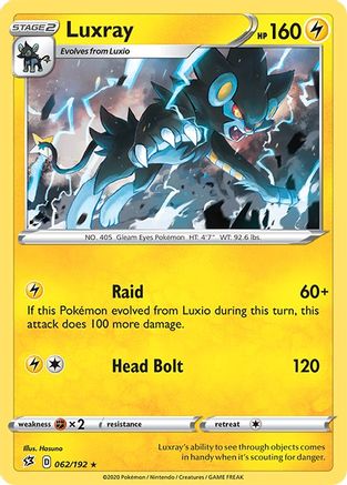 Luxray 062/192 - SWSH02 Rebel Clash Holofoil
