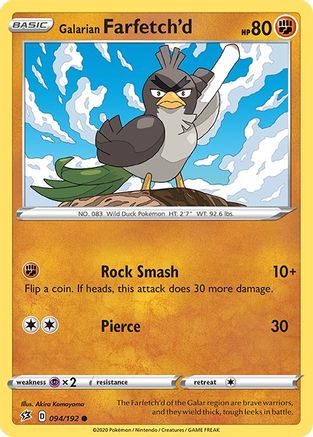 Galarian Farfetch'd 094/192 - SWSH02 Rebel Clash