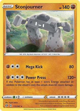 Stonjourner 111/192 - SWSH02 Rebel Clash Holofoil