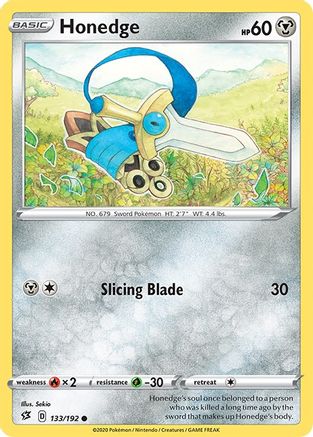Honedge 133/192 - SWSH02 Rebel Clash Reverse Holofoil