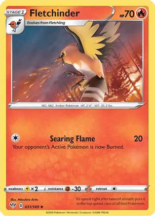 Fletchinder 031/189 - SWSH03 Darkness Ablaze