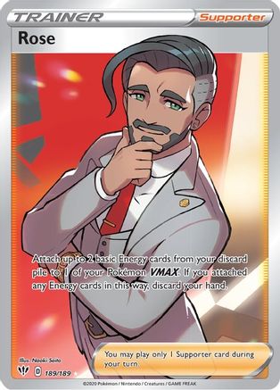 Rose (Full Art) 189/189 - SWSH03 Darkness Ablaze Holofoil